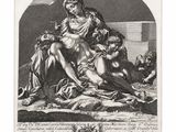 un dessin en noir et blanc représentant une femme allongée sur le dos d'un homme