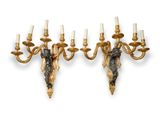 pair of gilet wall sconces in the manner of louis xvi