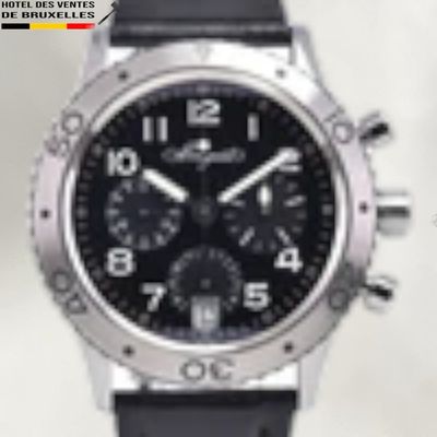 a close up of a wrist watch with a black dial