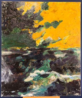 Pierre Sulmon (1932-2008), "Composition abstraite", huile su…