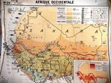 une carte de l'Afrique du Sud accrochée au mur