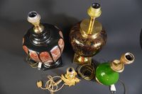 4 lampes sur pied : 1 en verre mercuré doré, 1 en céramique … (photo 2)