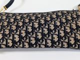 an image of a black and tan handbag with a gold handle