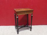 dollhouse miniature side table with drawer and drawer