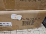 a cardboard box with a price tag on it
