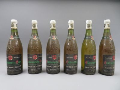 6 bouteilles de Châteauneuf du Pape 1989 Château Mont-Redon.