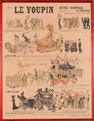 a picture of a poster with a lot of people on it