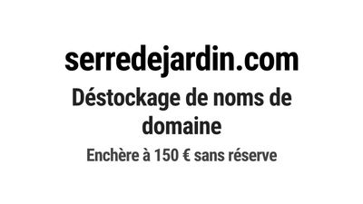 Nom de domaine serredejardin.com.