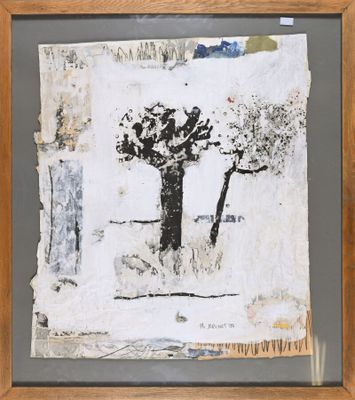 l'image d'une photo d'un tableau représentant un arbre, dans un cadre