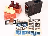 an old photo of a polaroid camera and some old photos