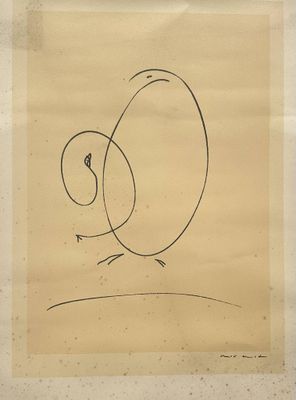 l'image d'un dessin d'oiseau sur une feuille de papier
