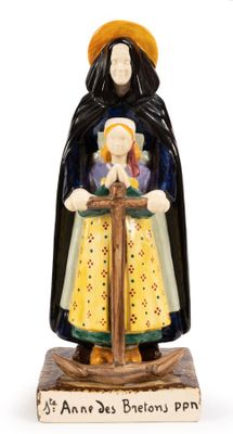 figurine of saint anne des brenos pom holding a cross