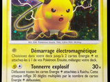 La carte Pokémon représente un Pikachu.