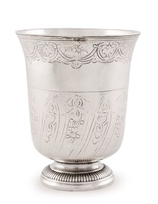 GOBELET en argent, SOISSONS 1756-1757 par Jacques Claude POURCELLE reç - Photo 1