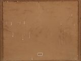 painting of an old suitcase with a tag on the front