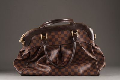 louis vuitton damier speedy mm in brown and brown checkerboard