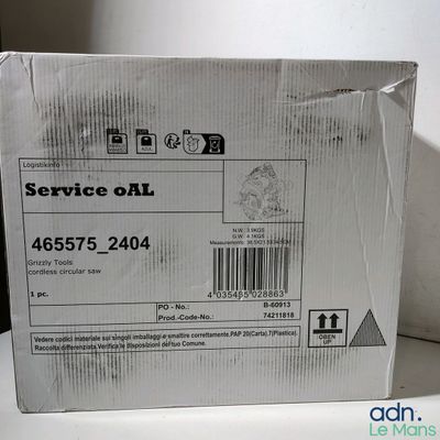 a box that is sitting on a table with a barcode on it