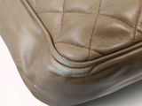chanel beige quilted lambskin leather classic double flap handbag