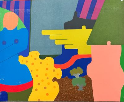a picture of a painting of a man with a hat on