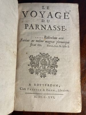 LIMOJON de St DIDIER: Le voyage du Parnasse.