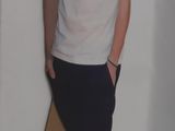 a picture of a cardboard cutout of a young man