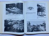 an open book with pictures of people riding horses