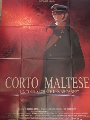affiche du film « Corto Maltese », mettant en scène un homme en uniforme militaire