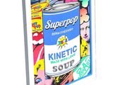 a picture of a picture of a tin of soup on the wall