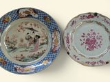 two plates that have different designs on them