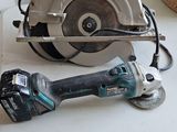 a picture of a circular saw and a circular saw on a table