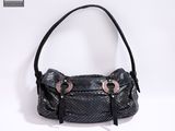 an image of a black handbag on a white background