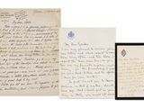 une vieille lettre sur laquelle figure la photo d'un homme à côté d'un bout de papier
