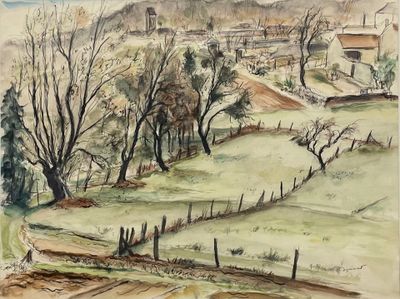 André DIGNIMONT (1891-1965) Paysage Encre et lavis Signé en …