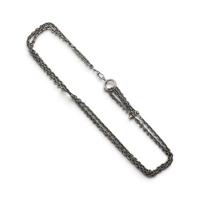 a close up of a chain on a white background