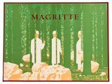 a picture of a picture of a group of men standing in a forest