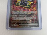 a close up of a card in a plastic case on a table