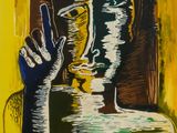 une image représentant un tableau où l'on voit un homme la main levée