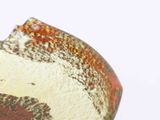 a close up of a bowl with a white background