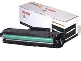 a black toner is sitting next to a white box