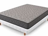 a close up of a mattress on a white platform