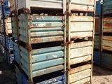 a lot of crates that are stacked on top of each other