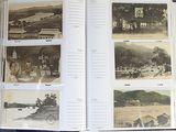 an open book with pictures of people and animals on it