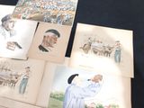 beaucoup de photos de personnes posées sur la table