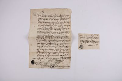 [PESTE]. Ensemble de 2 pièces manuscrites comprenant : - Photo 1