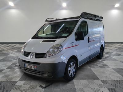a white van that is parked in a room