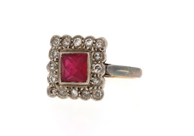 an antique ruby and diamond ring