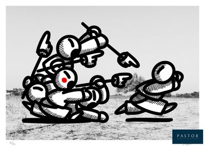a black and white drawing of a group of people playing baseball