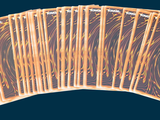 a lot of cards that are sitting on a table