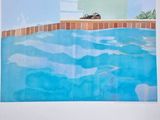 une photo d'une affiche représentant une piscine dans un musée