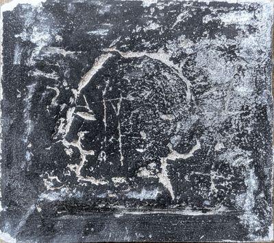 a picture of a black and white picture of a man on a horse